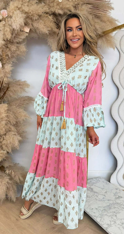 LEA LONG DRESS BLUE