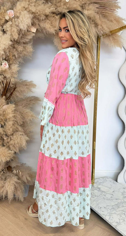 LEA LONG DRESS BLUE