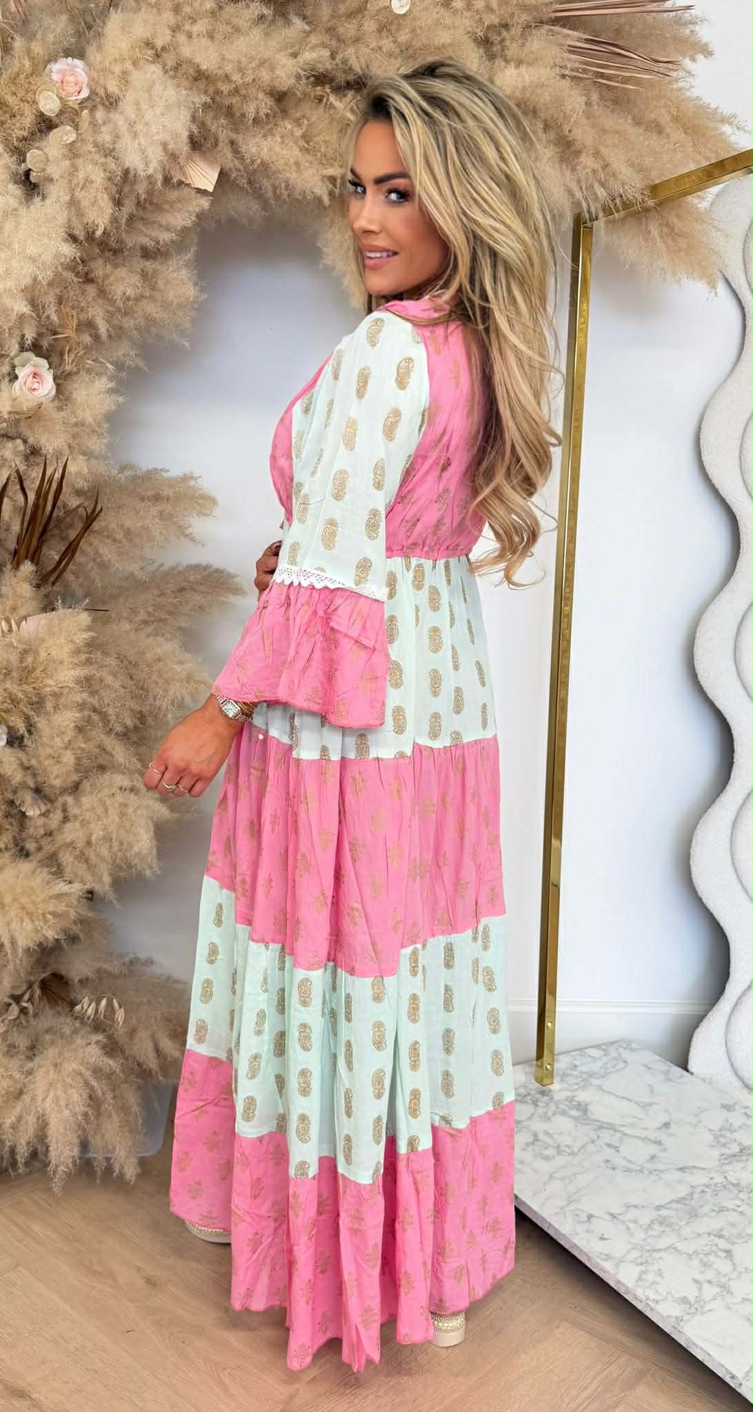 LEA LONG DRESS PINK