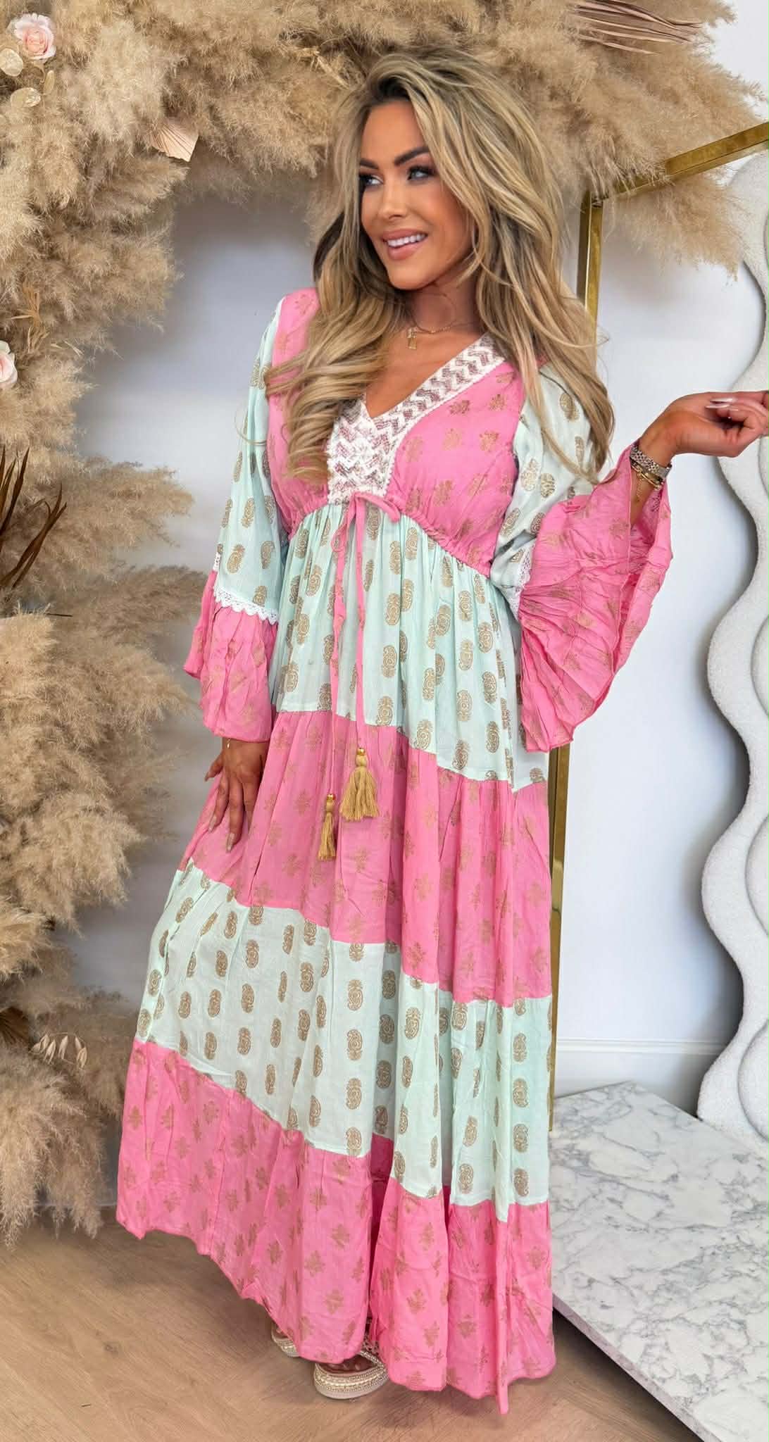 LEA LONG DRESS PINK