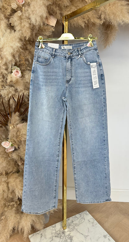 LEOPARD POCKET JEANS 1576-7 BLUE