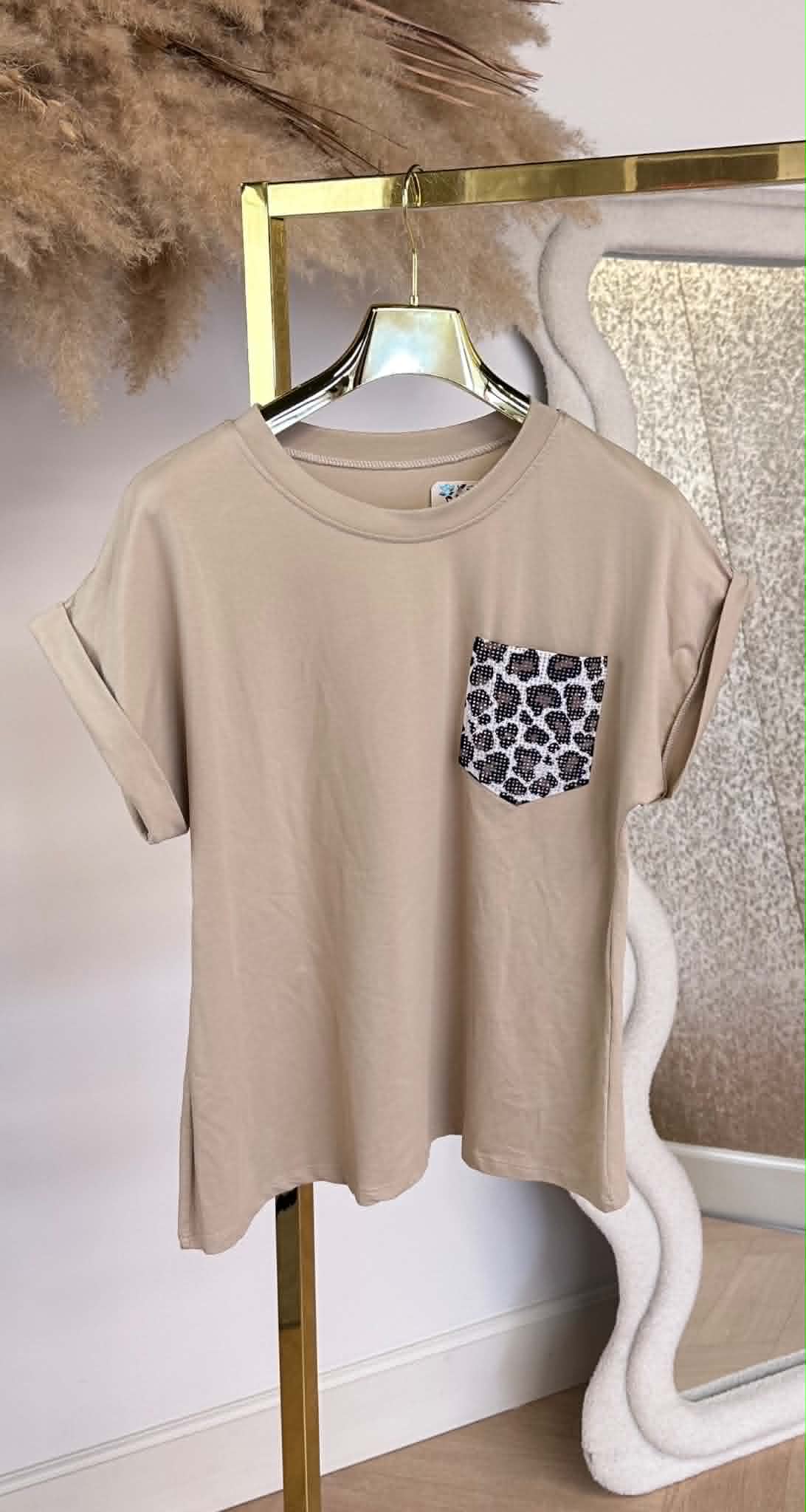 LEO POCKET TEE BEIGE