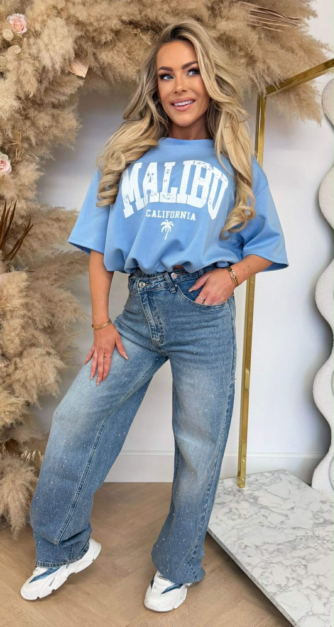 MALIBU CROPPED TEE GELB