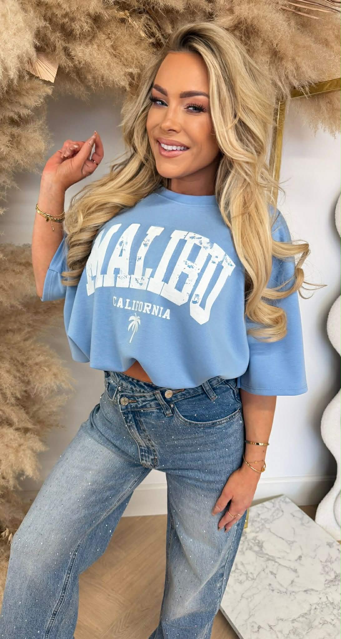MALIBU CROPPED TEE GELB