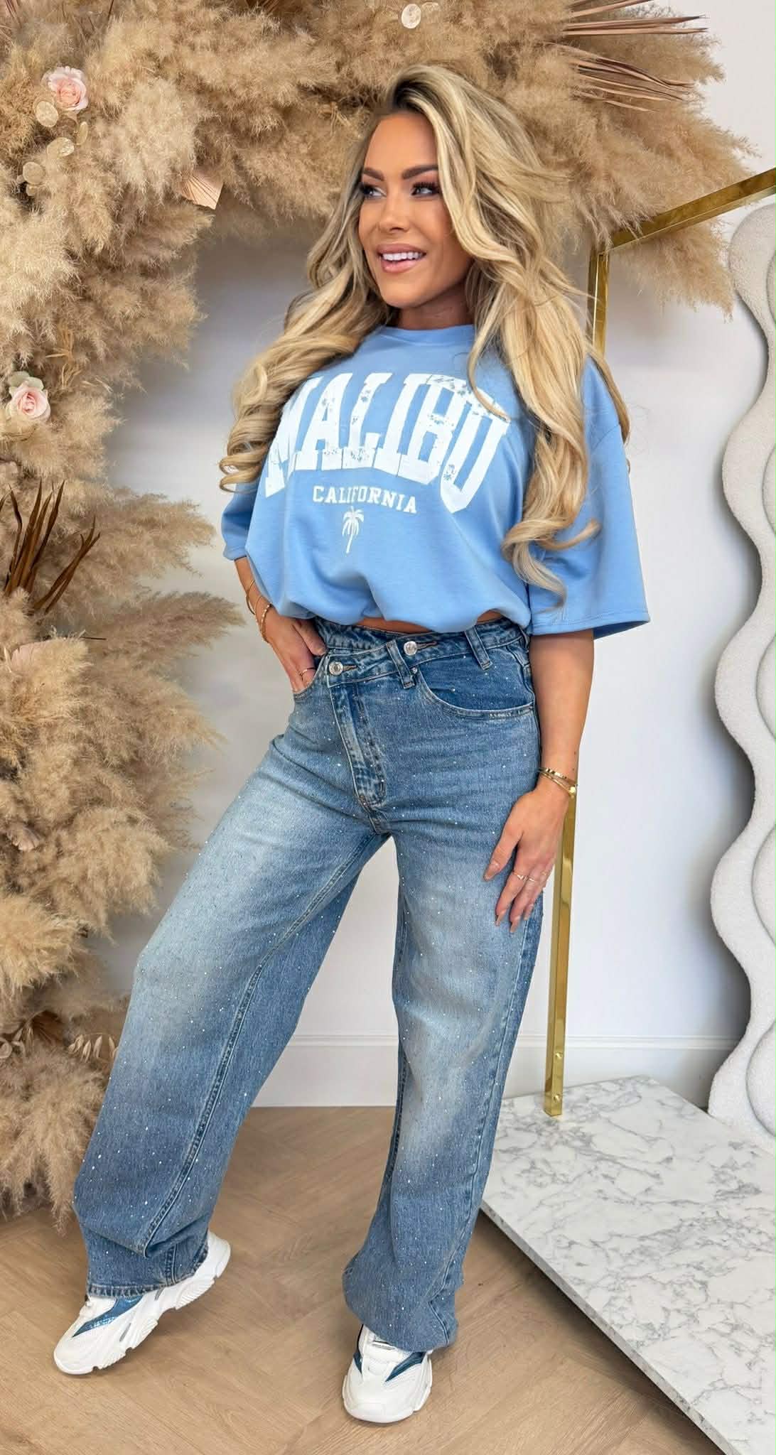 MALIBU CROPPED TEE GELB