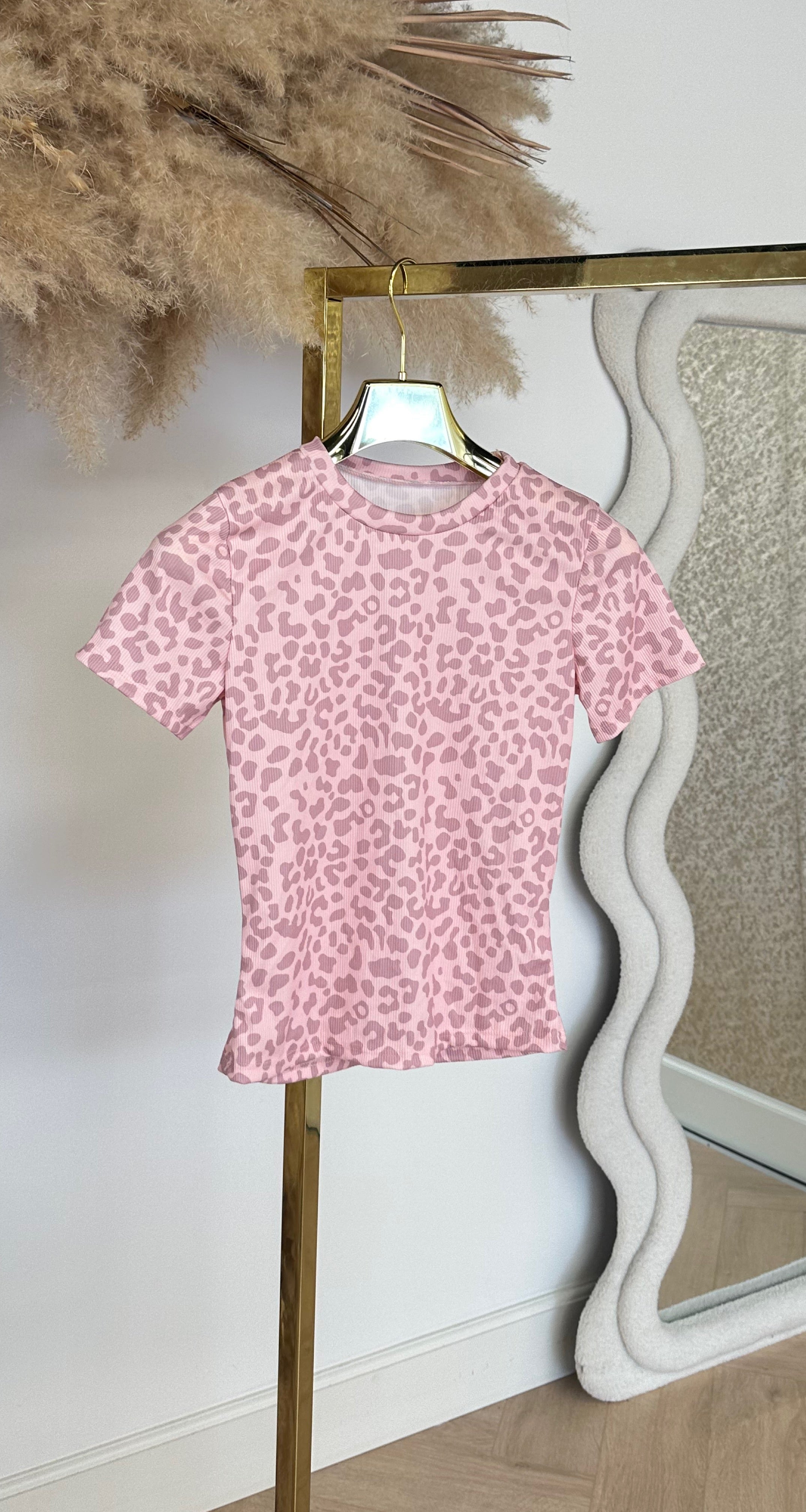 MIA LEOPARD TEE PINK