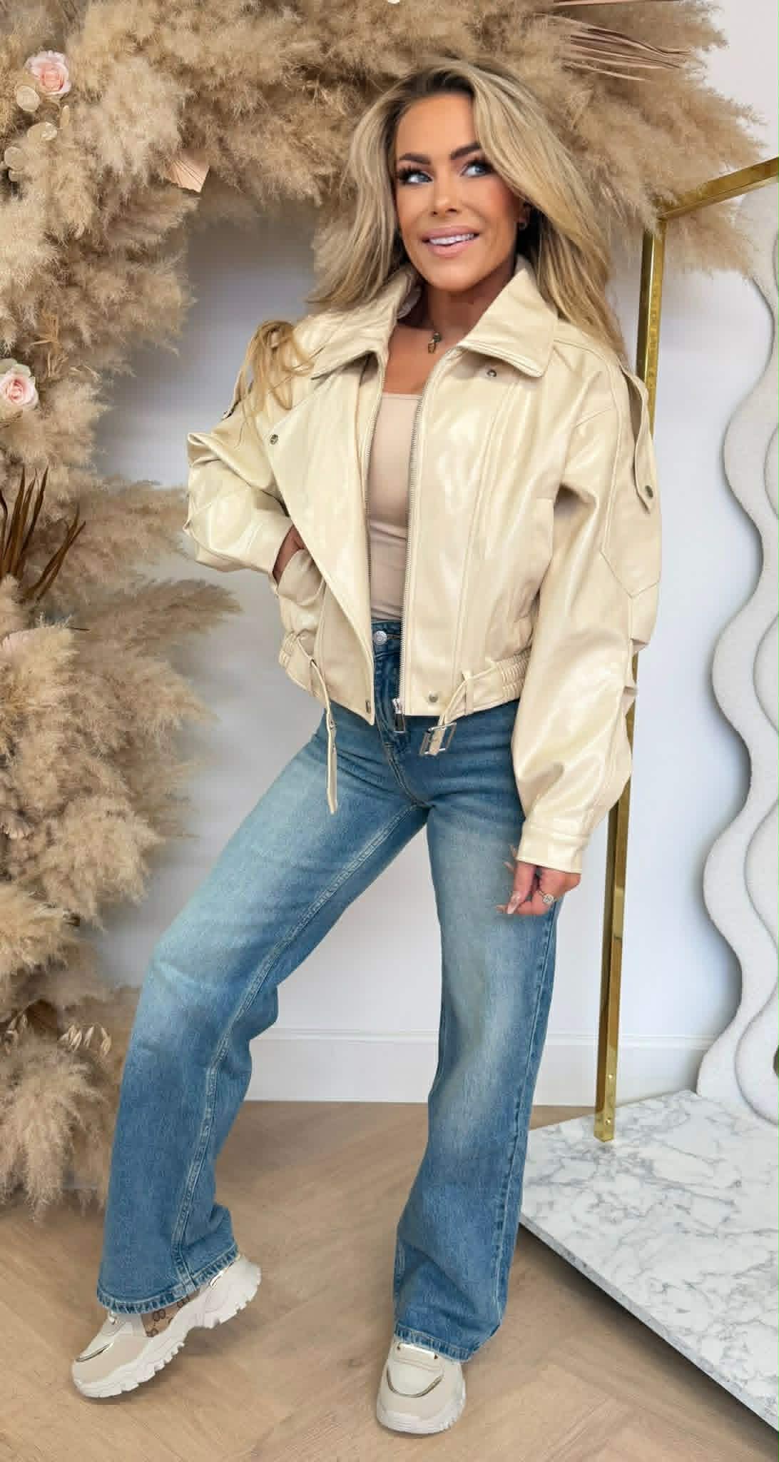 MUSTHAVE VEGAN JACKET 6238 LIGHTBEIGE