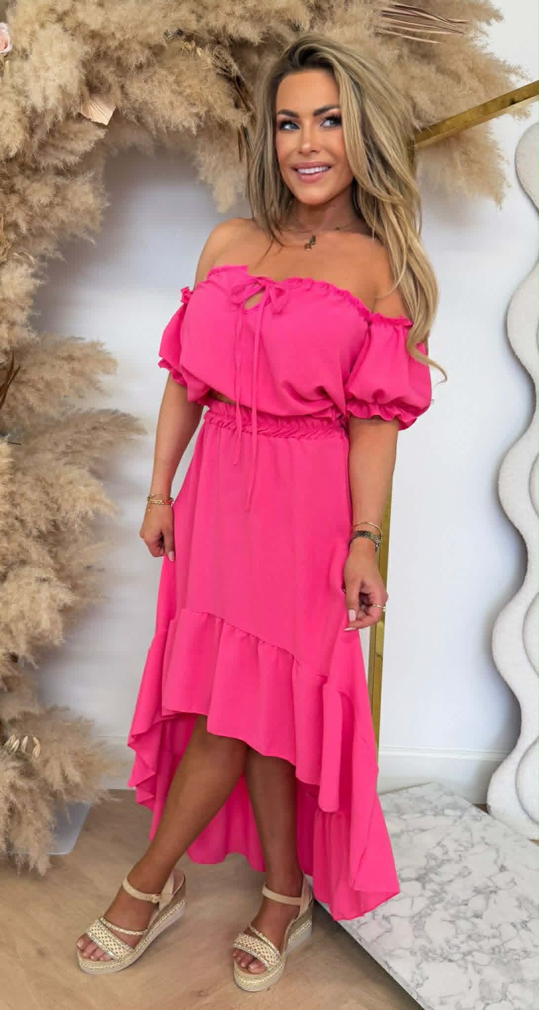 MYRTE 2 PIECE SET FUCHSIA
