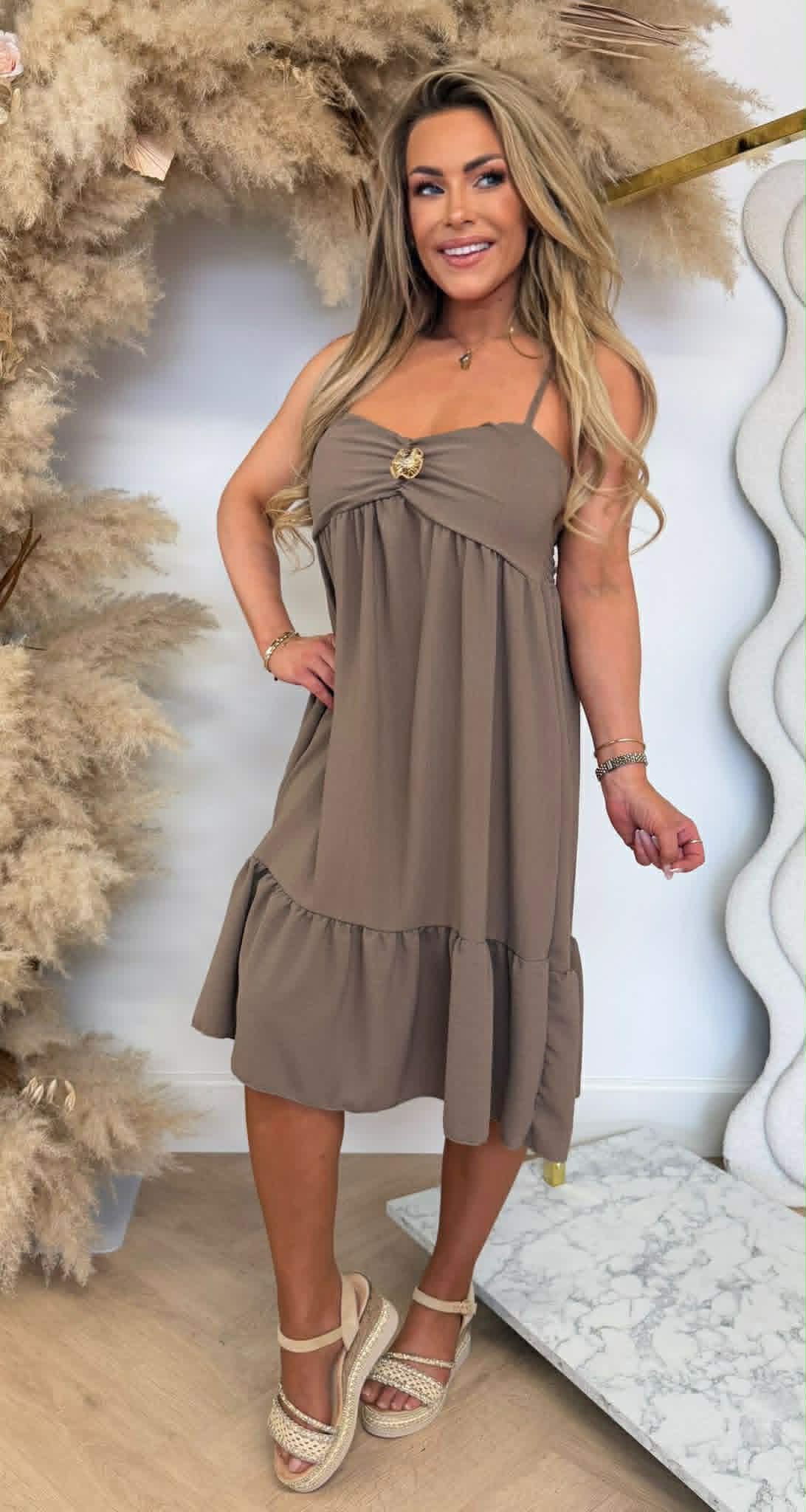 NEW COLLECTION VACATION DRESS TAUPE