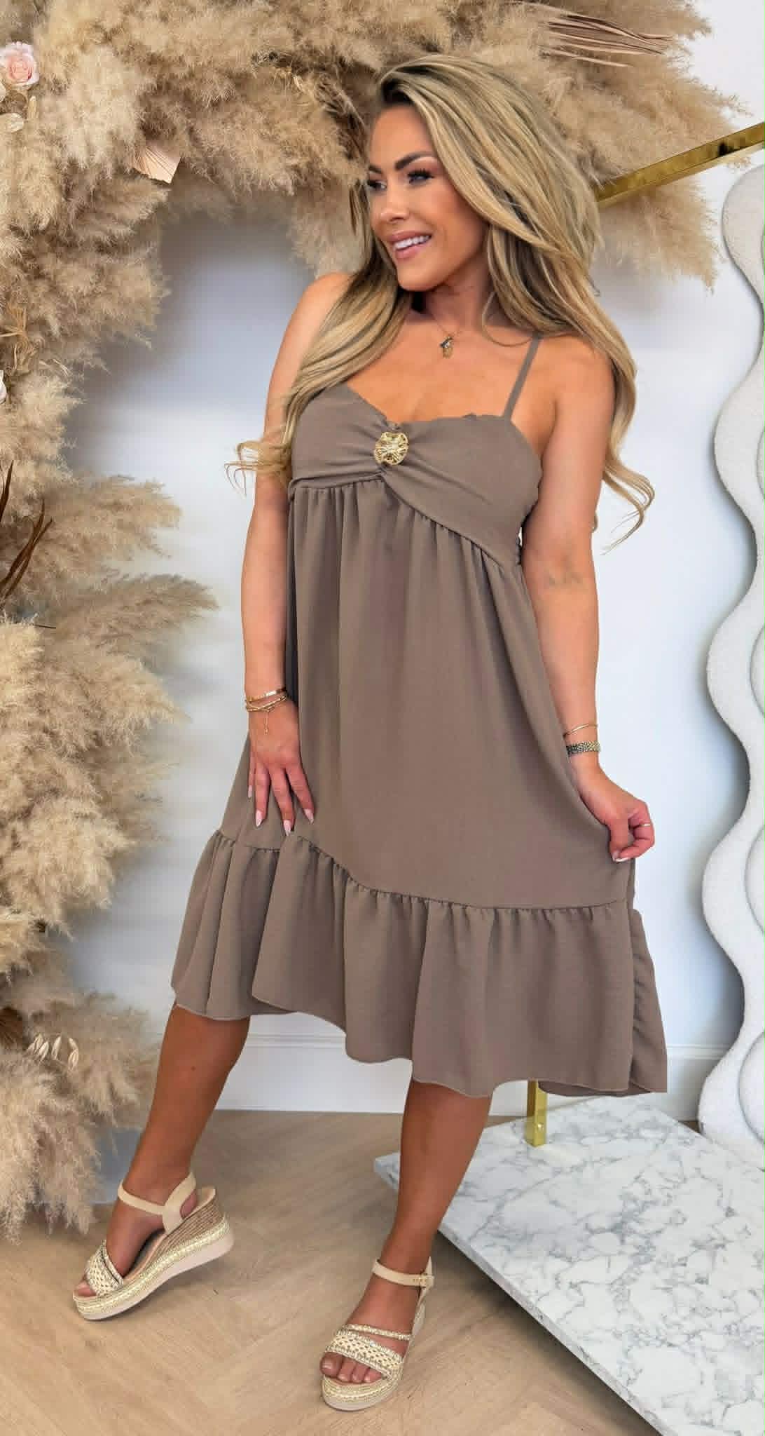 NEW COLLECTION VACATION DRESS TAUPE