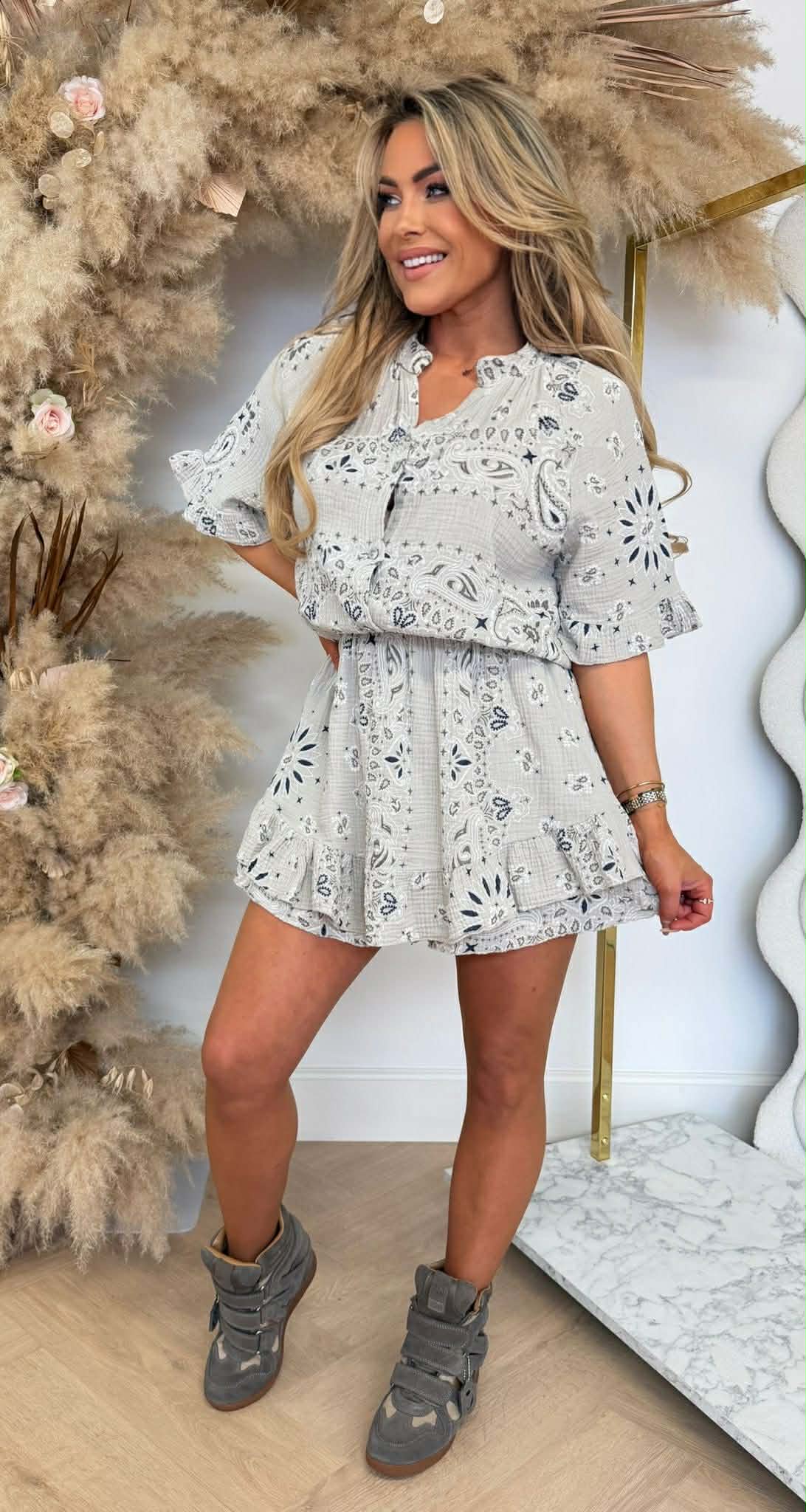 PASLEY COTTON PLAYSUIT BEIGE