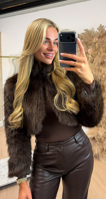 IMARA HARIY CROPPED JAS CHOCO