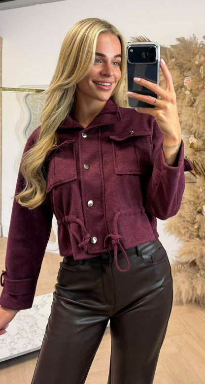 LOTTE WAISTED KOORD JACK BORDEAUX