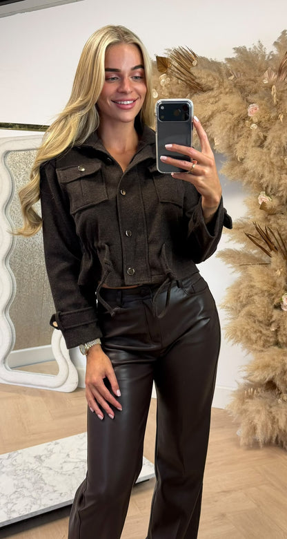LOTTE WAISTED KOORD JACK CHOCO