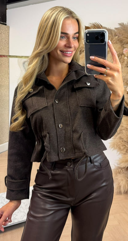 LOTTE WAISTED KOORD JACK CHOCO