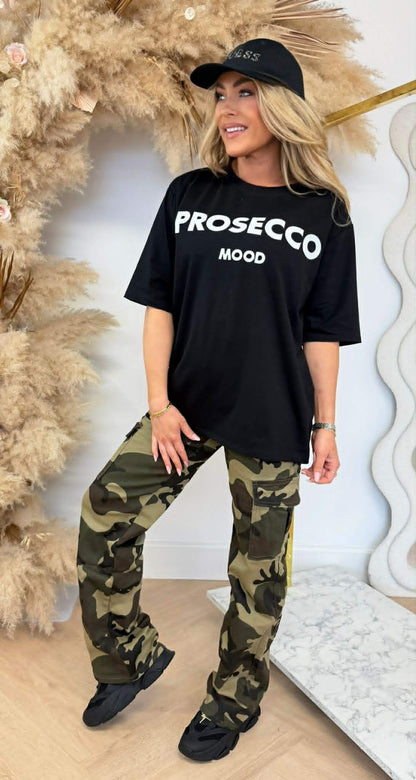 PROSECCO MOOD TEE 2206 BLACK
