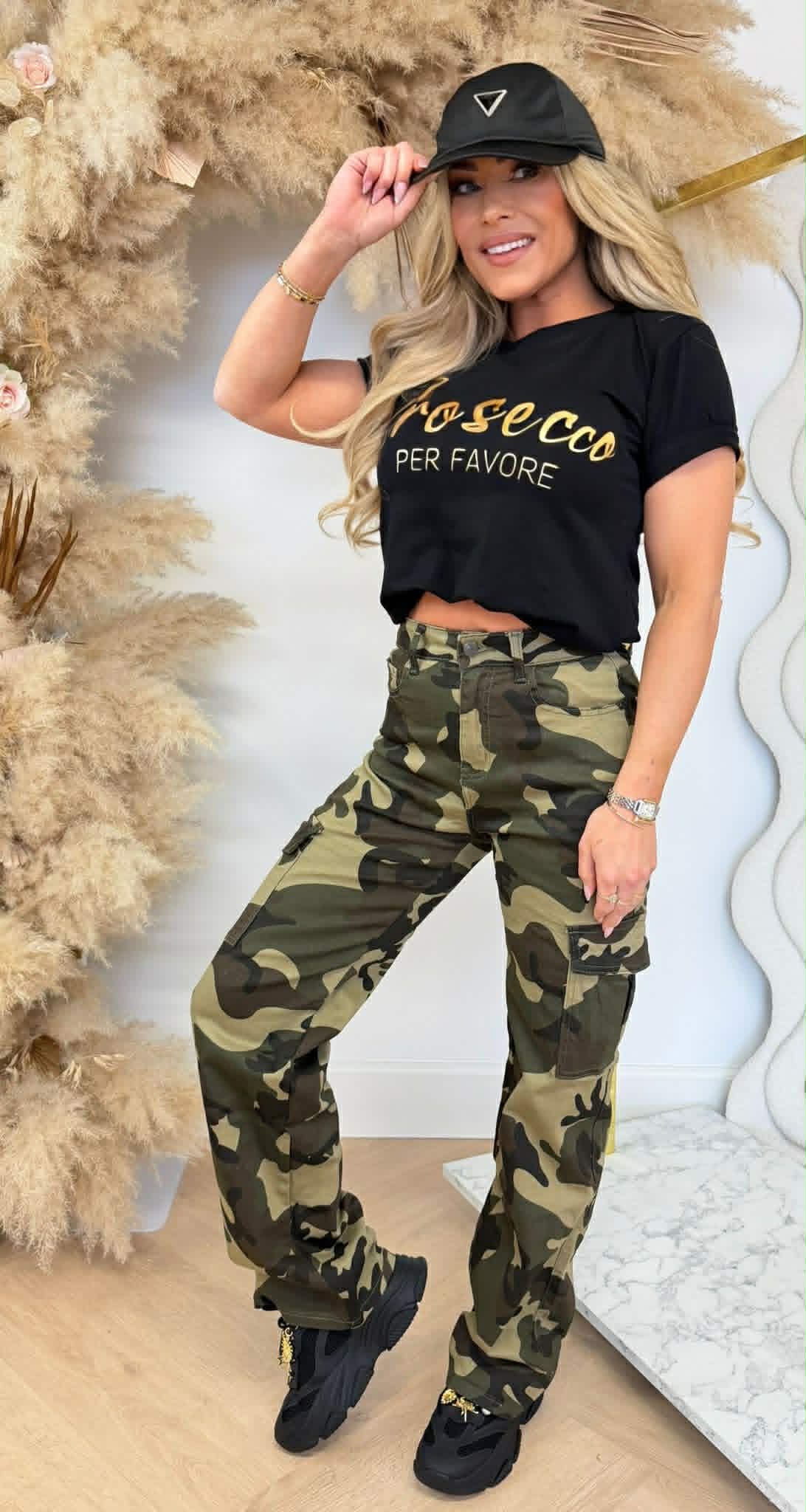 PROSECCO PER FAVORE GOLD TEE 9755 BLACK