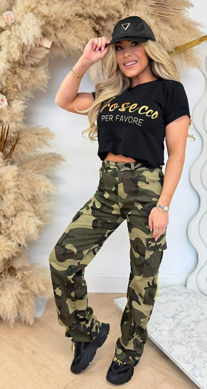 PROSECCO PER FAVORE GOLD TEE 9755 BLACK