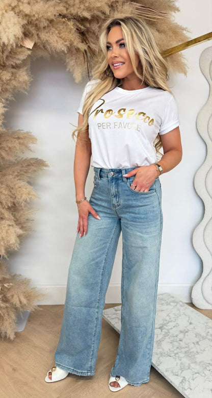 PROSECCO PER FAVORE GOLD TEE 9755 WHITE