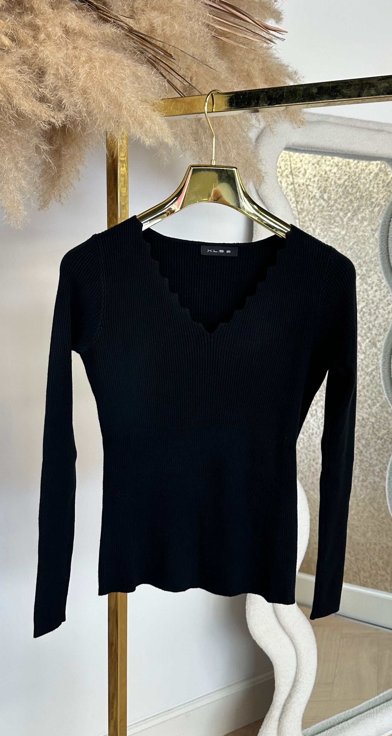SCHULP BASIC RIB TOP 98013-5 BLACK