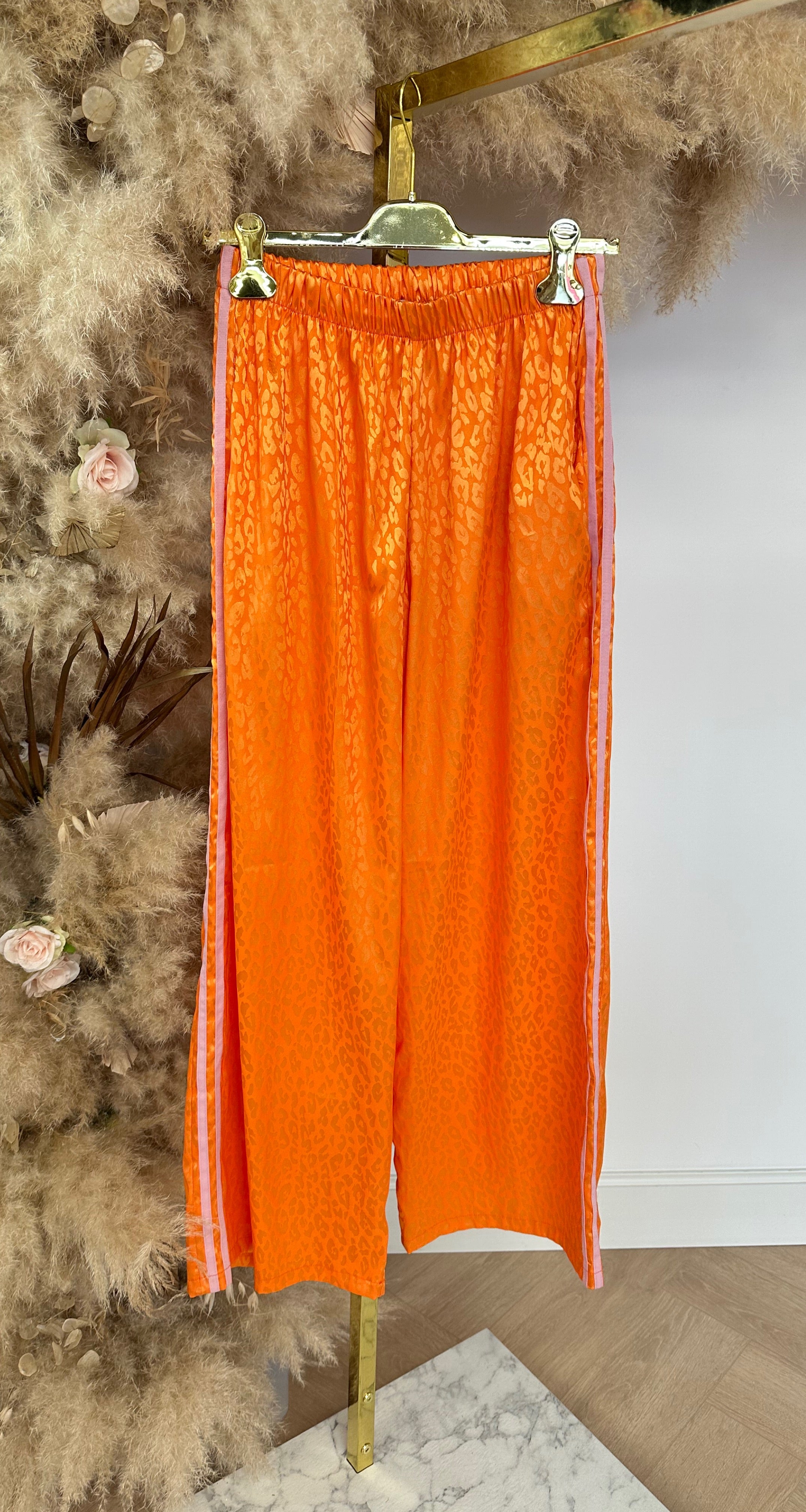 SHINE LEOPARD PANTS ORANGE