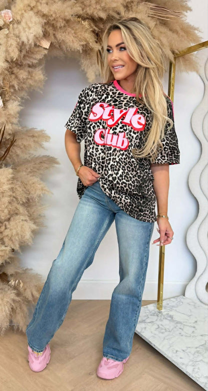 STYLE CLUB SHIRT 4500237-1 LEOPARD/PINK