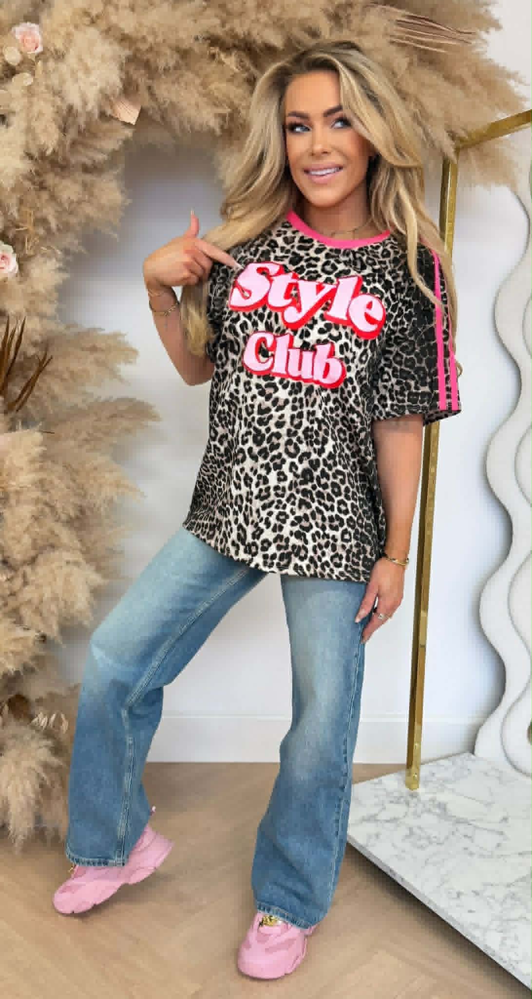 STYLE CLUB SHIRT 4500237-1 LEOPARD/PINK