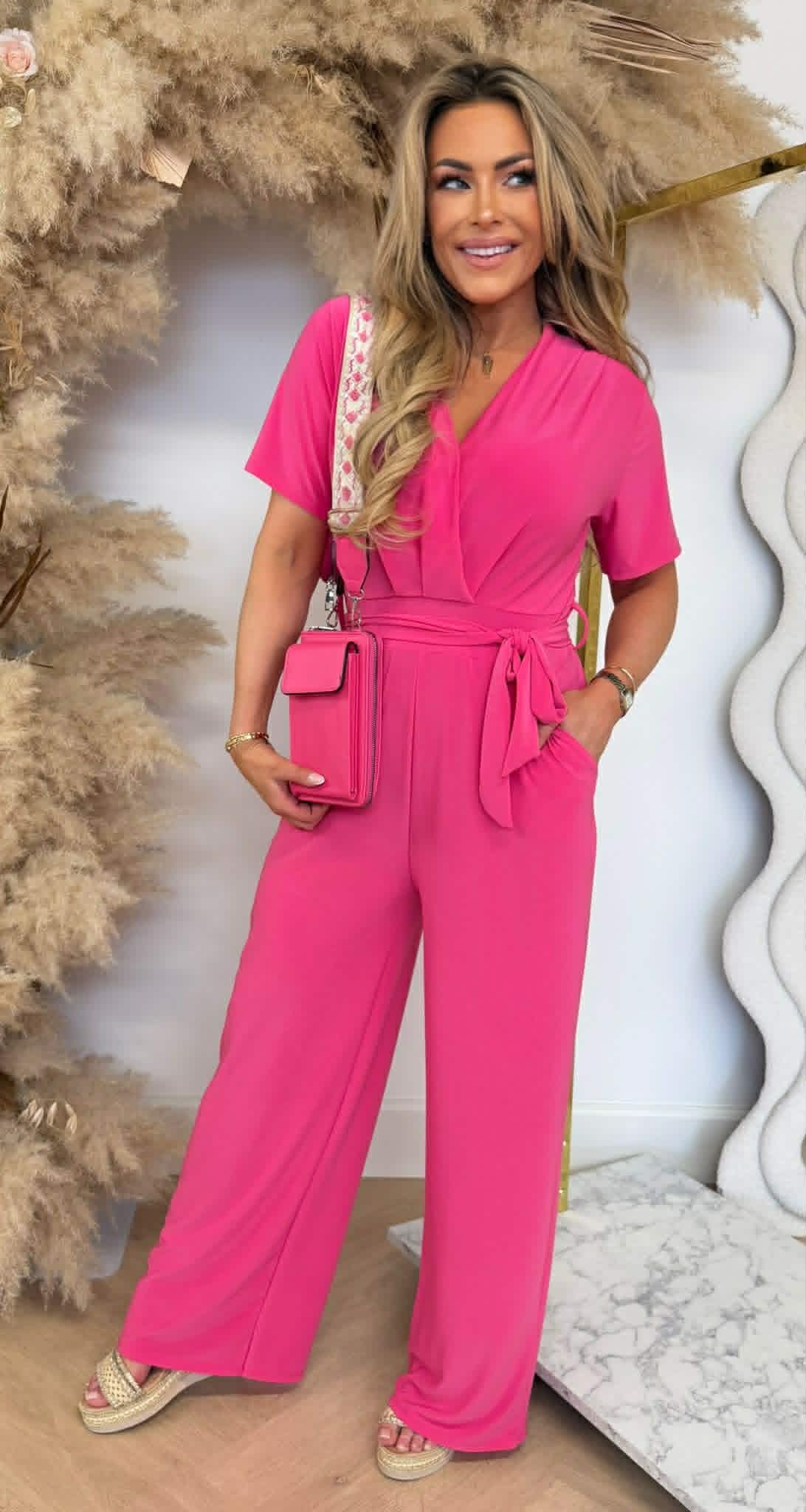 SUPER STRETCHY JUMPSUIT FUCHSIA