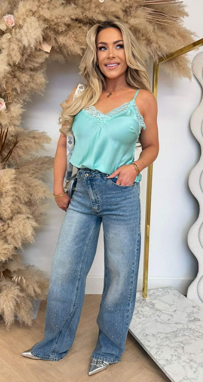 VENESSA LACE TOPJE 8083 *H* AQUA