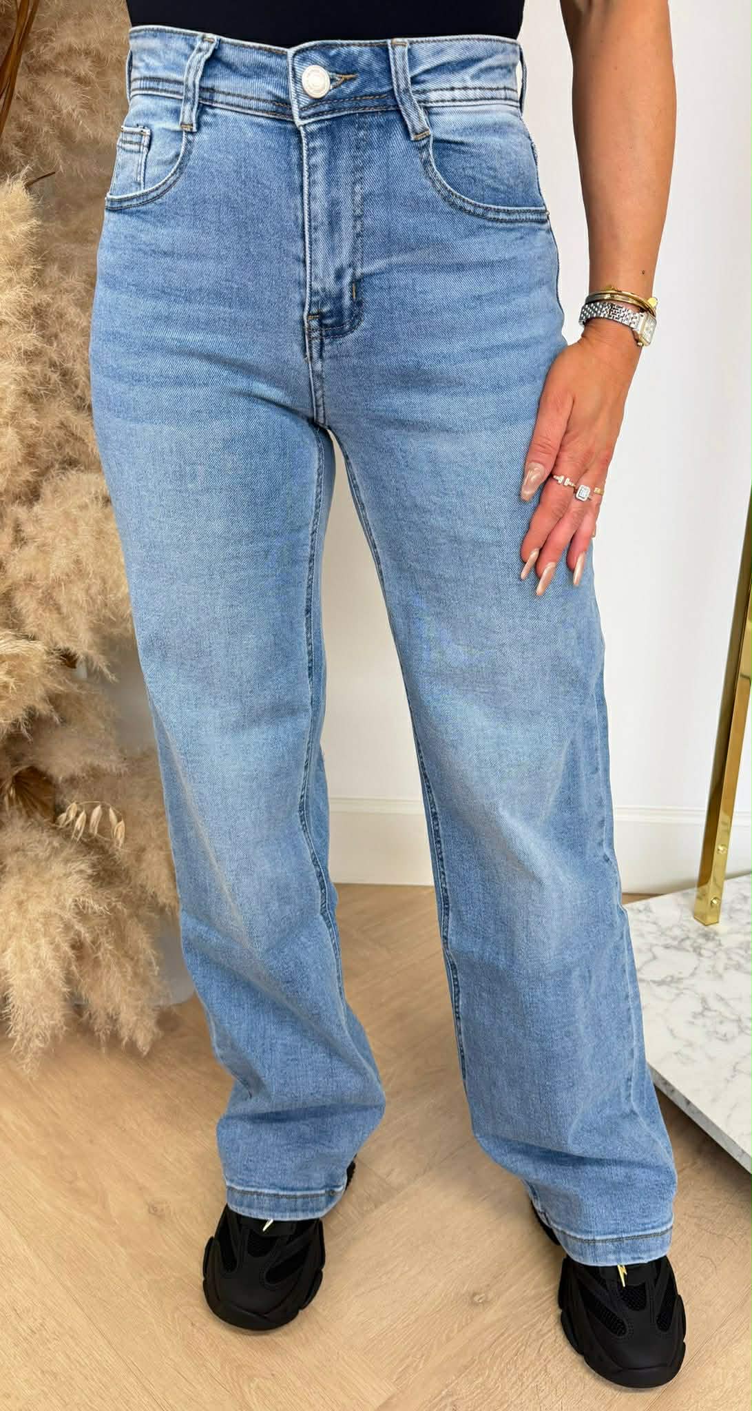WIDE LEG BASIC JEANS 6333 DENIMBLUE
