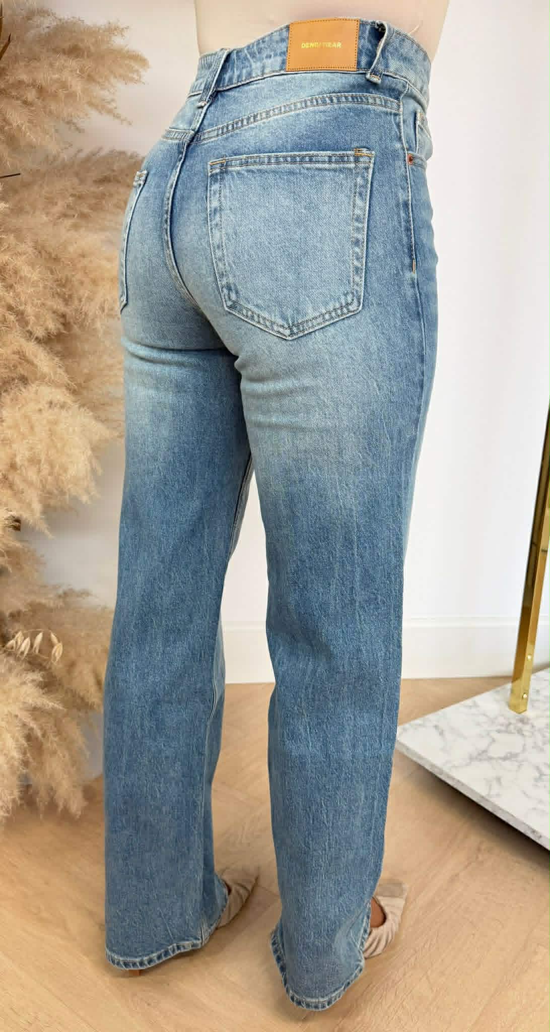 WIDE LEG WASHING JEANS 1064 DENIM