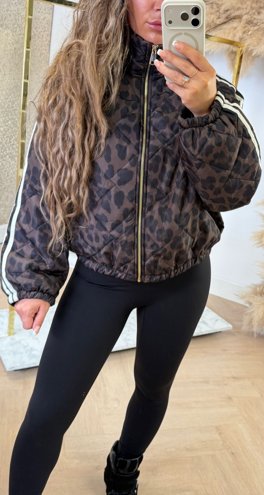 PATTY LEO PUFFER JACKET DARKBROWN