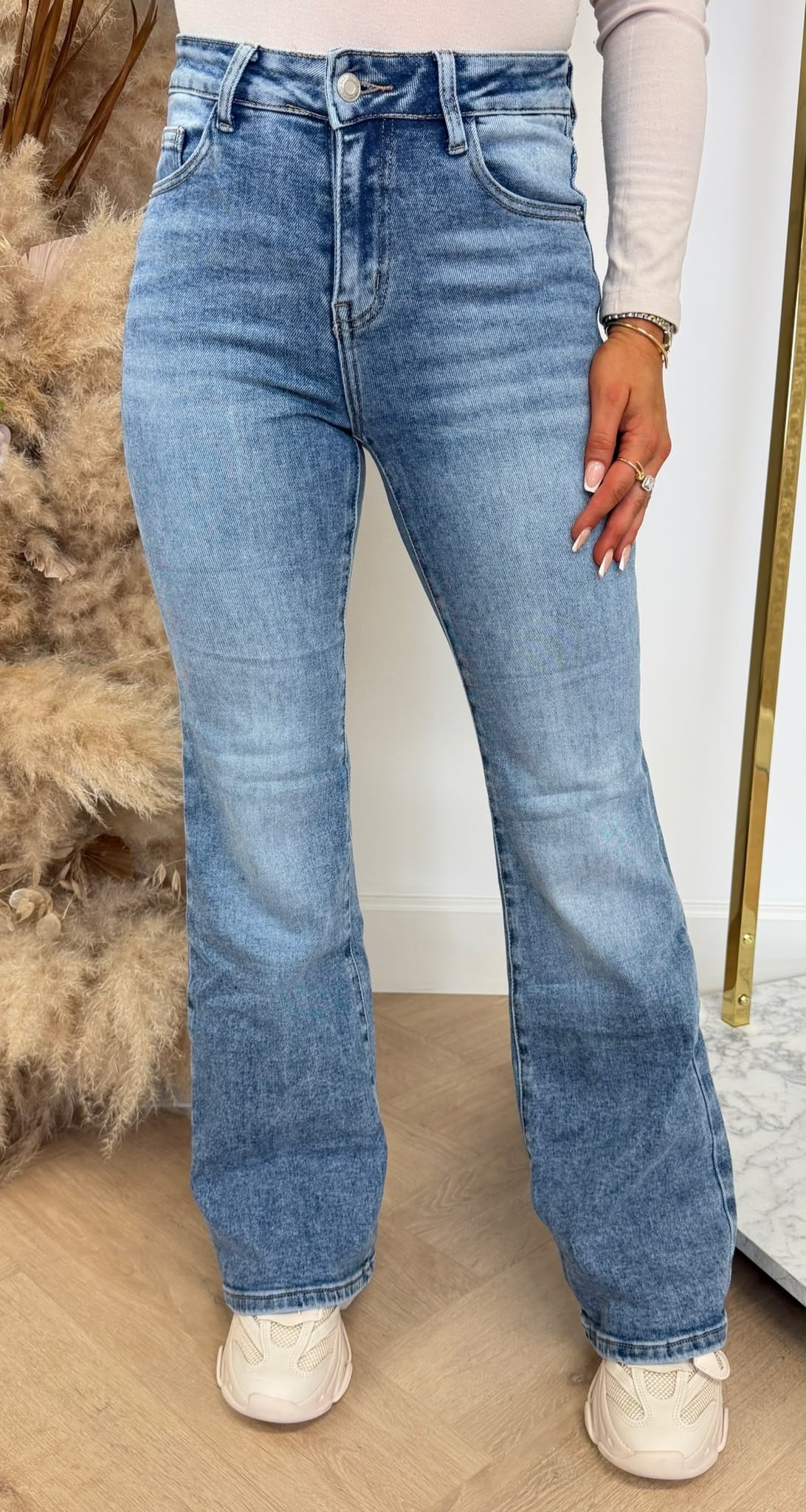 FLARE MID WAIST JEANS 1089 DENIMBLUE