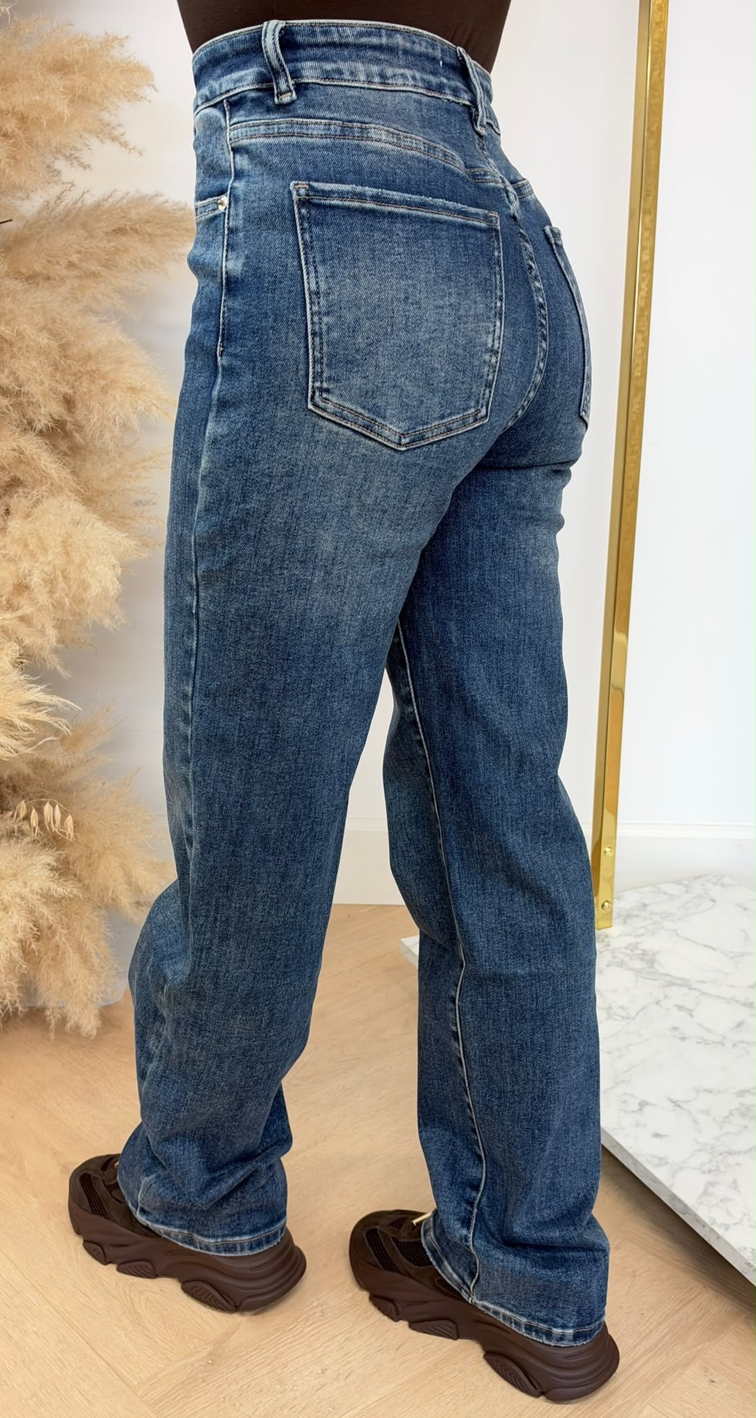 STRAIGHT SUPER STRETCH JEANS 6301-4 DARKBLUE