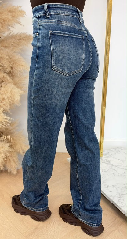 STRAIGHT SUPER STRETCH JEANS 6301-4 DARKBLUE