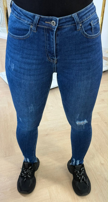 SUPER STRETCH HIGH WAISTED JEANS 2227 DARKBLUE