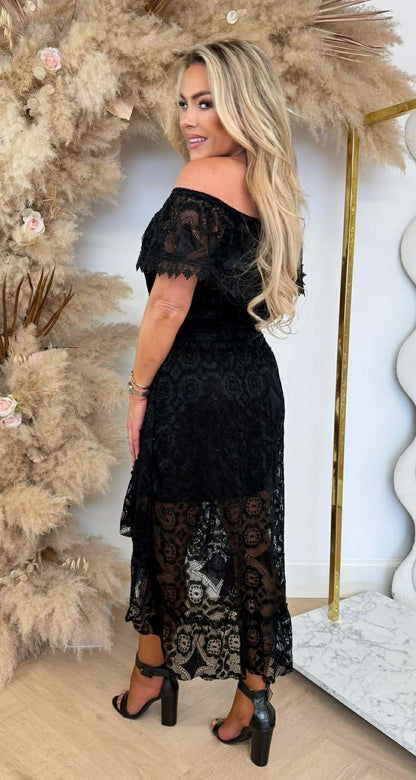 ALICE BOHO TOUWTJES DRESS BLACK