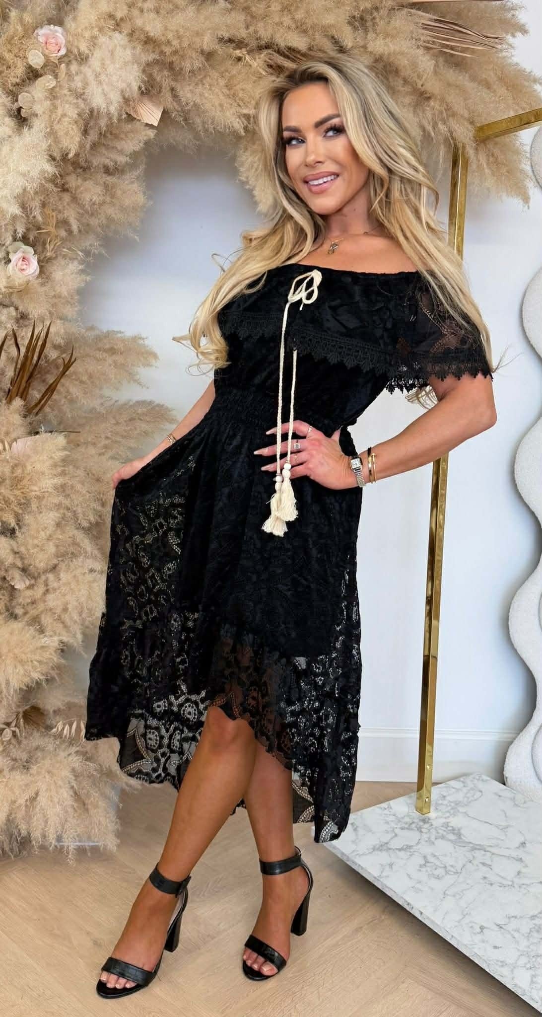 ALICE BOHO TOUWTJES DRESS BLACK