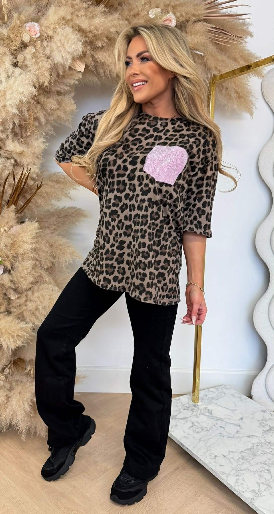 ALL OVER LEO POCKET SHIRT TAUPE