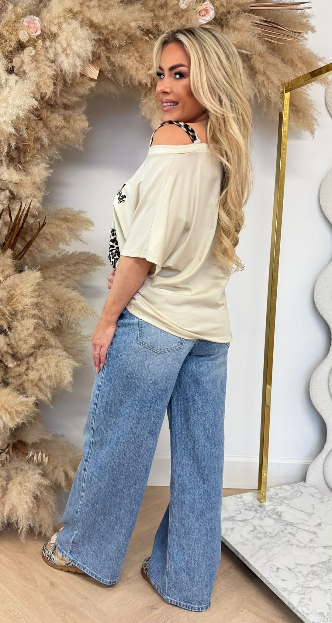 ANOUK LA LEOPARD 23 SHIRT BEIGE