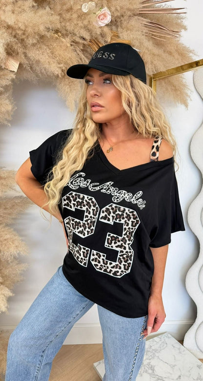 ANOUK LE LÉOPARD 23 T-SHIRT NOIR