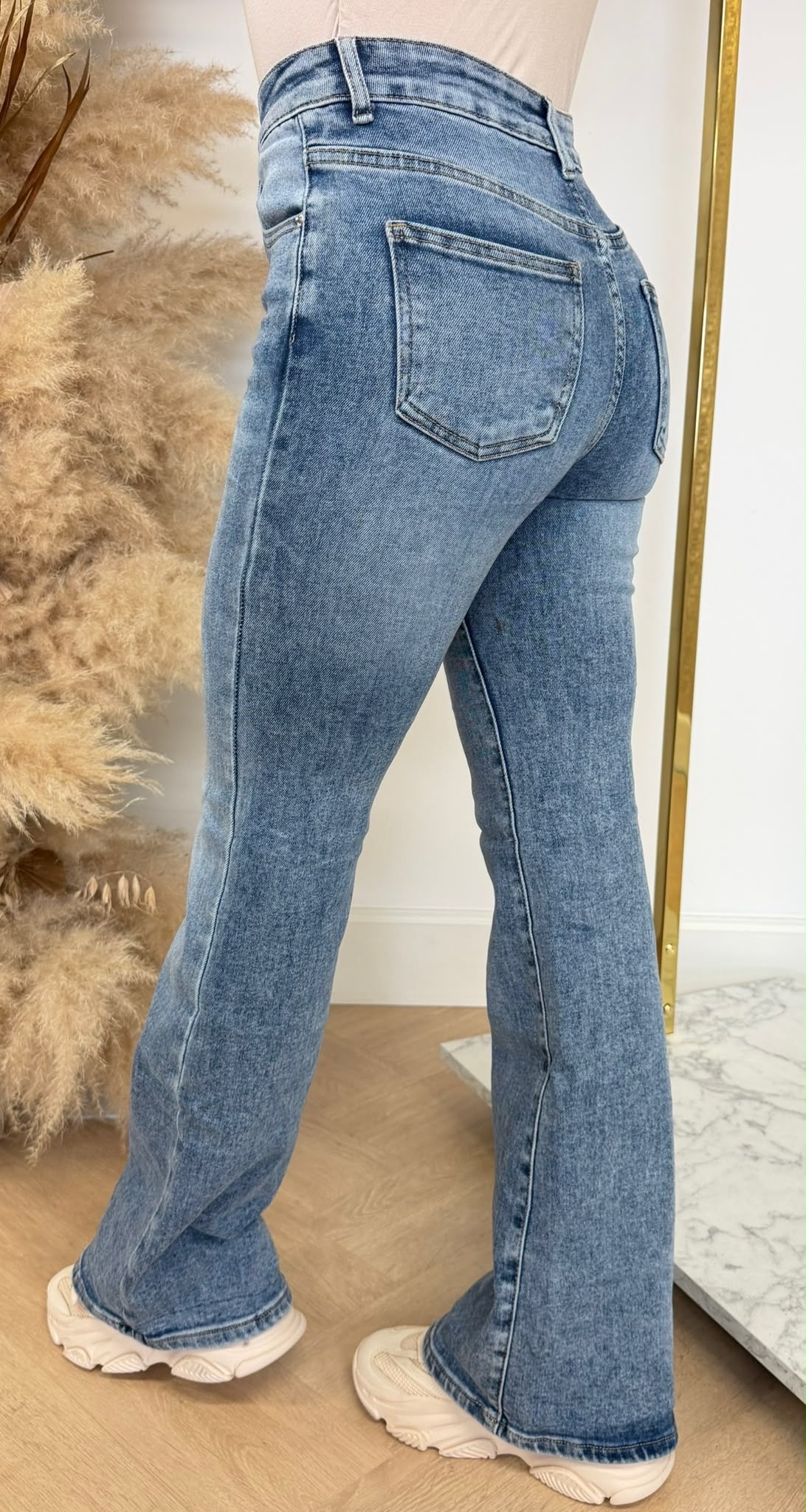 FLARE MID WAIST JEANS 1089 DENIMBLUE