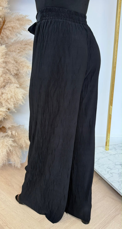 PLISSE KNOOP PANTS 5028 BLACK