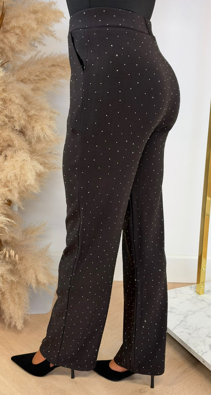 ALL OVER SPARKLE SOFT PANTS 1969 DARK CHOCO