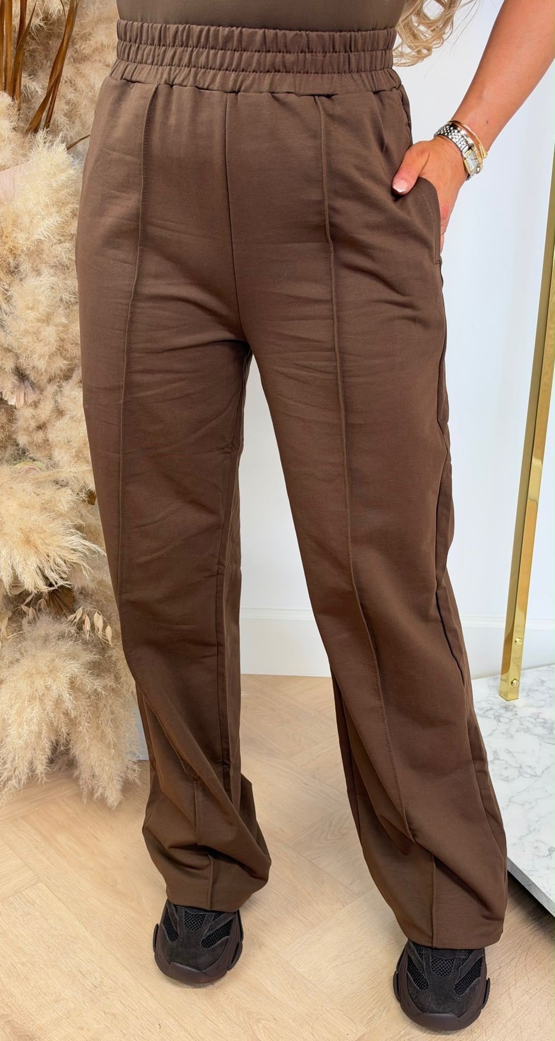 BY SWAN STRAIGHT LEG JOGGER 6169 CHOCO