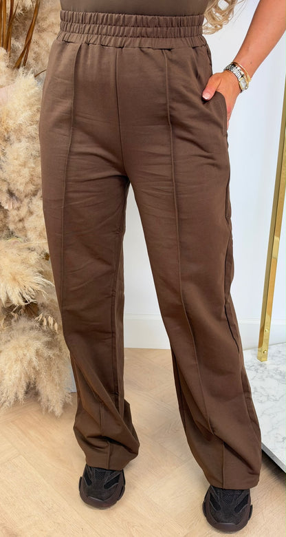 BY SWAN STRAIGHT LEG JOGGER 6169 CHOCO