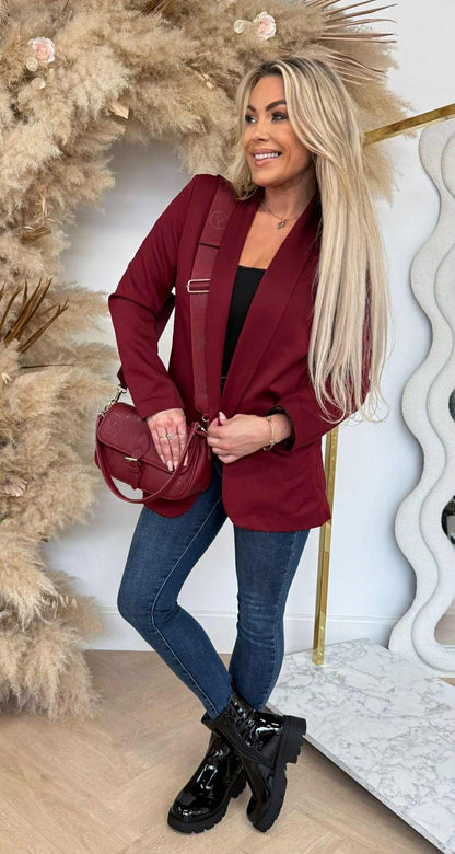 BASIC BLAZER BORDEAUX