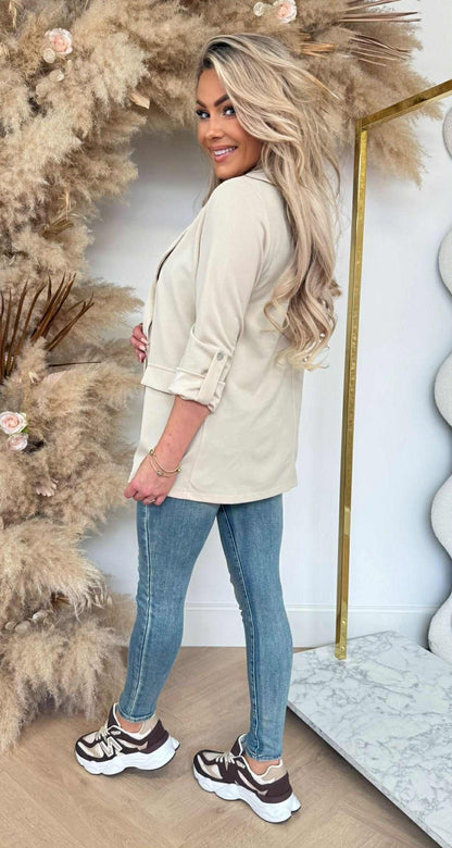 GILET COL BASIQUE BEIGE