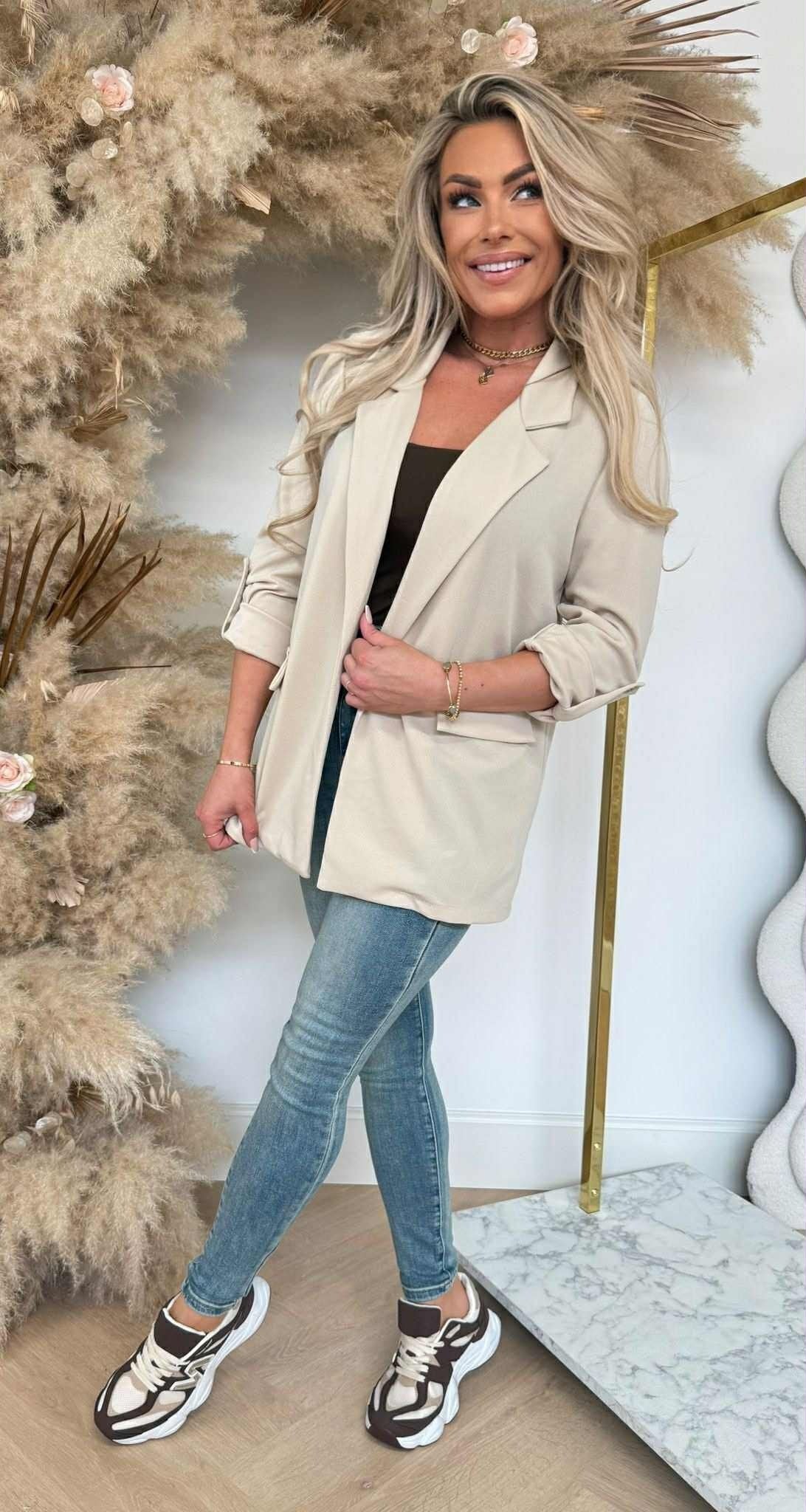 GILET COL BASIQUE BEIGE