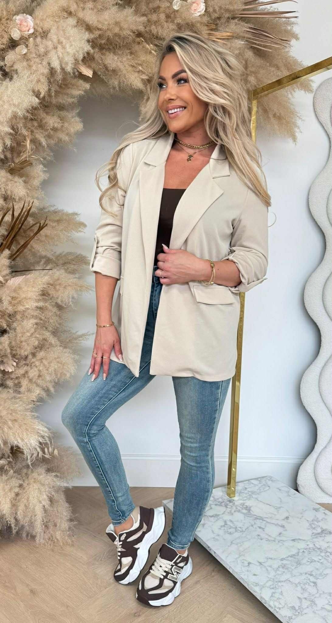 GILET COL BASIQUE BEIGE